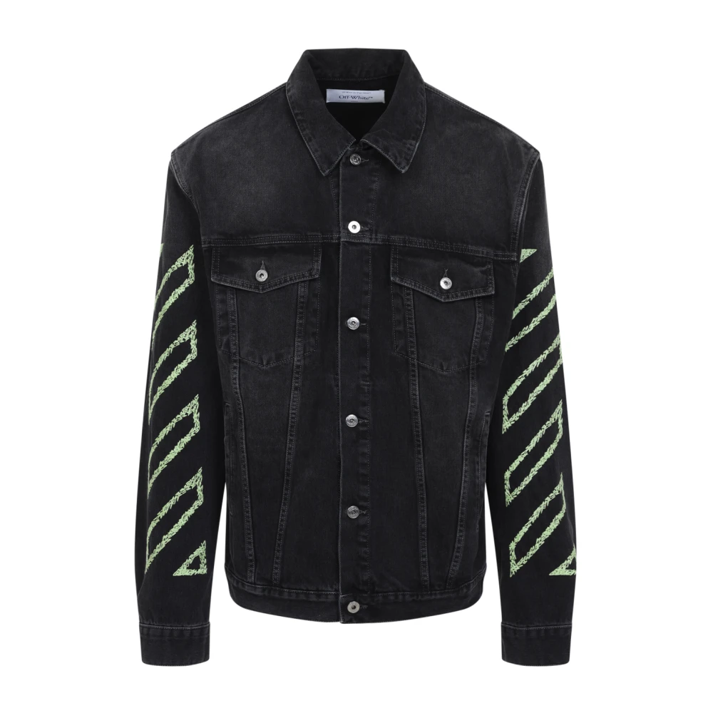 Off White Zwarte Jas Ultieme Stijl Comfort Black Heren