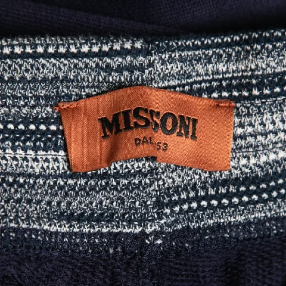Missoni Pre-owned Cotton bottoms Blue Dames