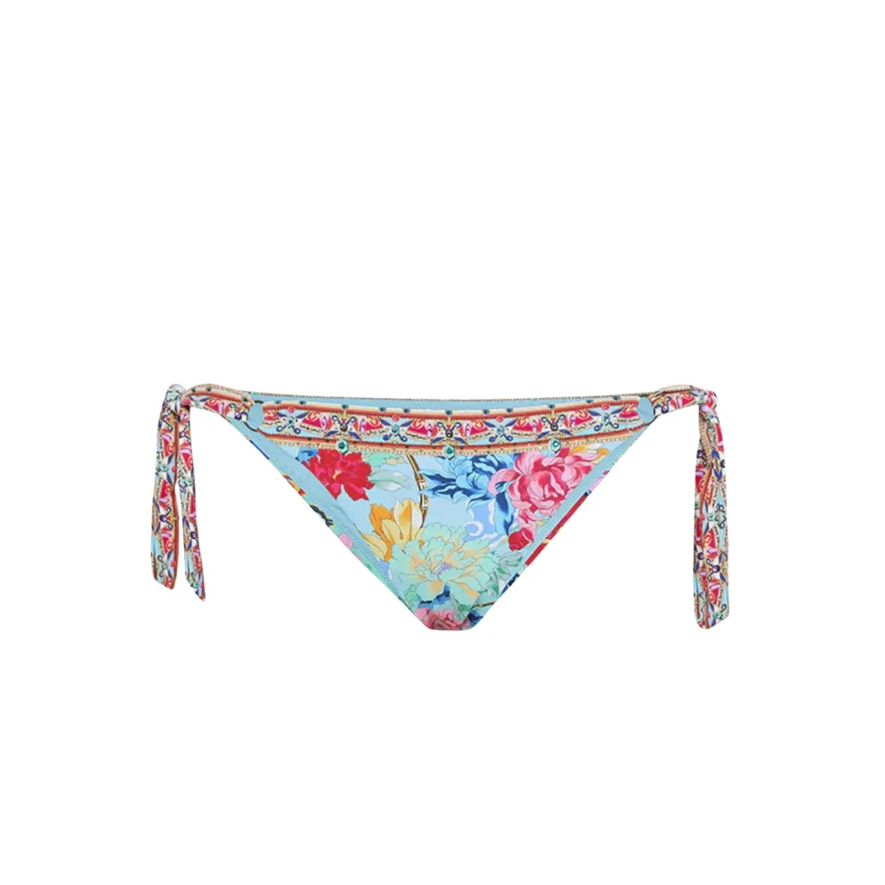 Camilla Women's Multicolor Patterned Bikini Bottom With Ring Tie - Bikinis - L - Swimwear