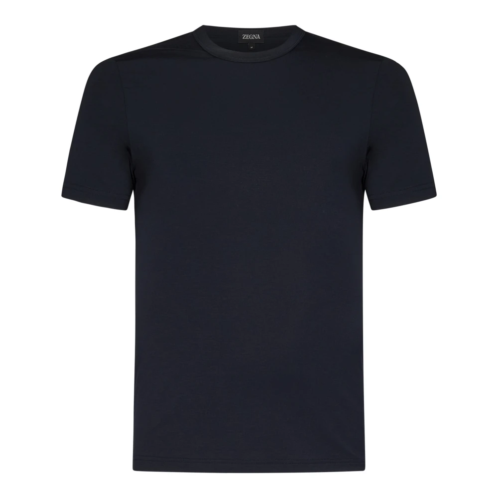Ermenegildo Zegna Blauw Crewneck T-shirt voor mannen Blue Heren
