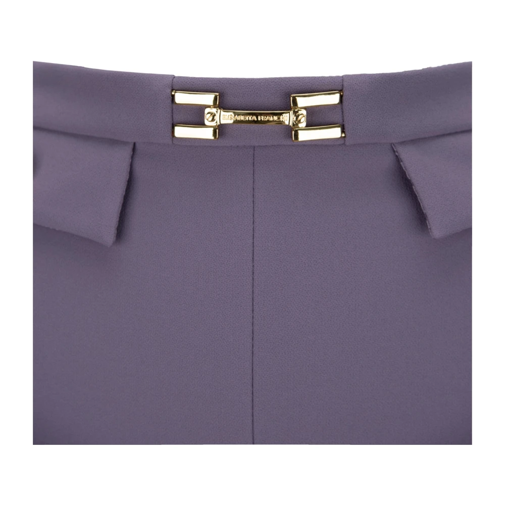 Elisabetta Franchi Gouden knoop ritsbroek Purple Dames