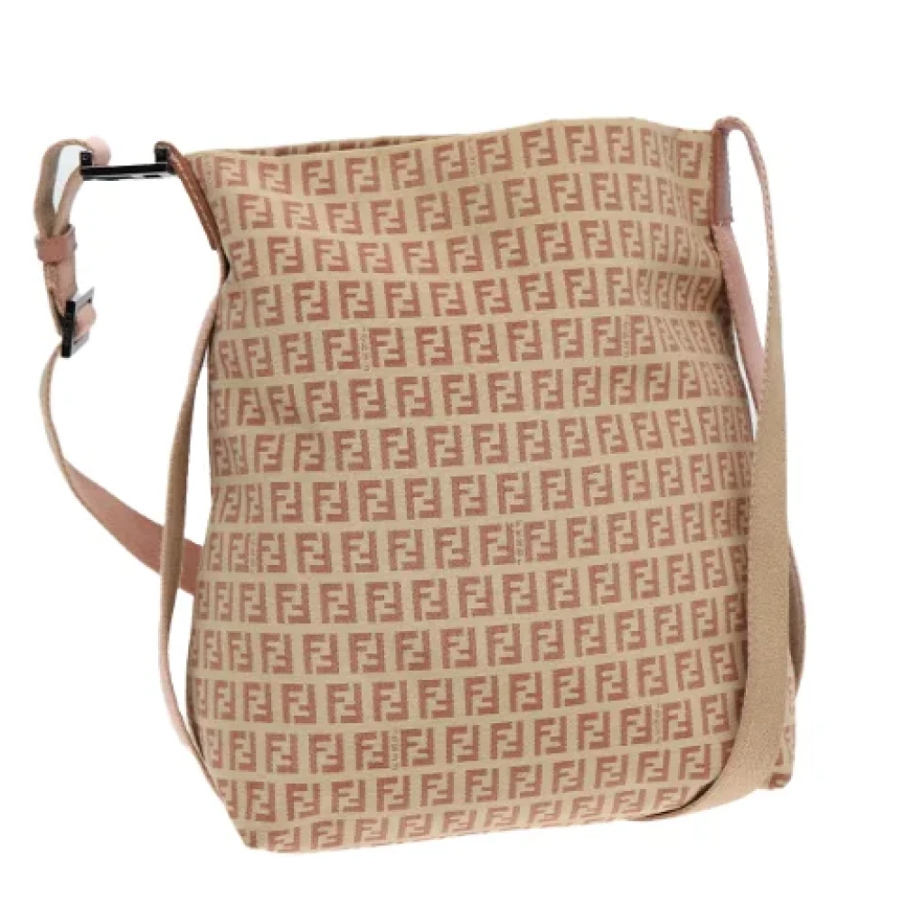 Fendi Vintage Pre-owned Canvas fendi-bags Beige Dames