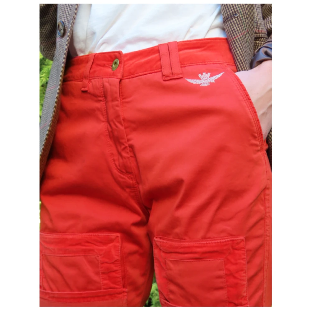 aeronautica militare Anti-G Broek Oranje Katoen Red Dames