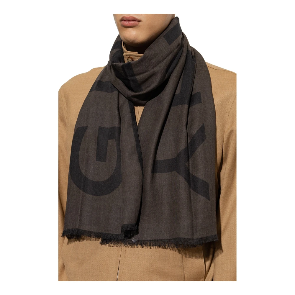 Givenchy Logo Sjaal voor Mannen Gray Dames