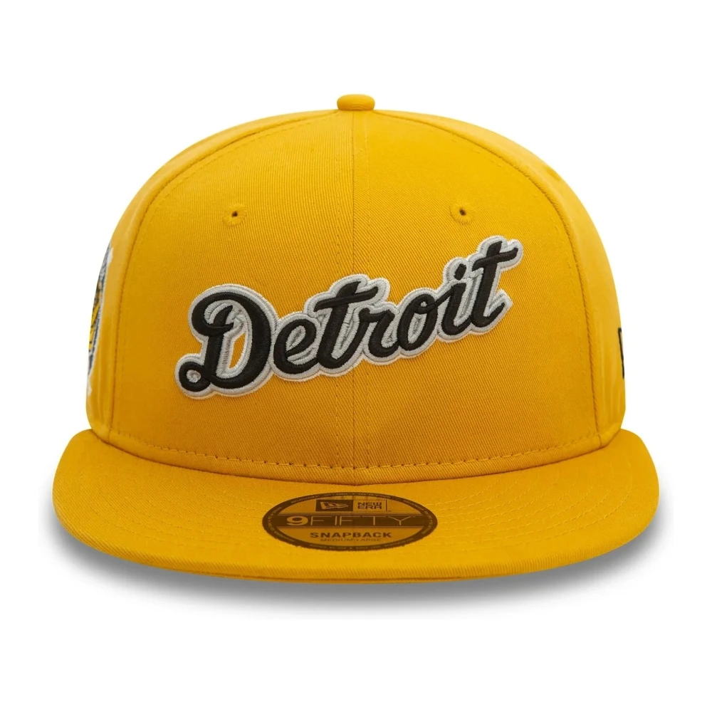 new era Gele Detroit Tigers Wordmark Patch Pet Yellow Heren