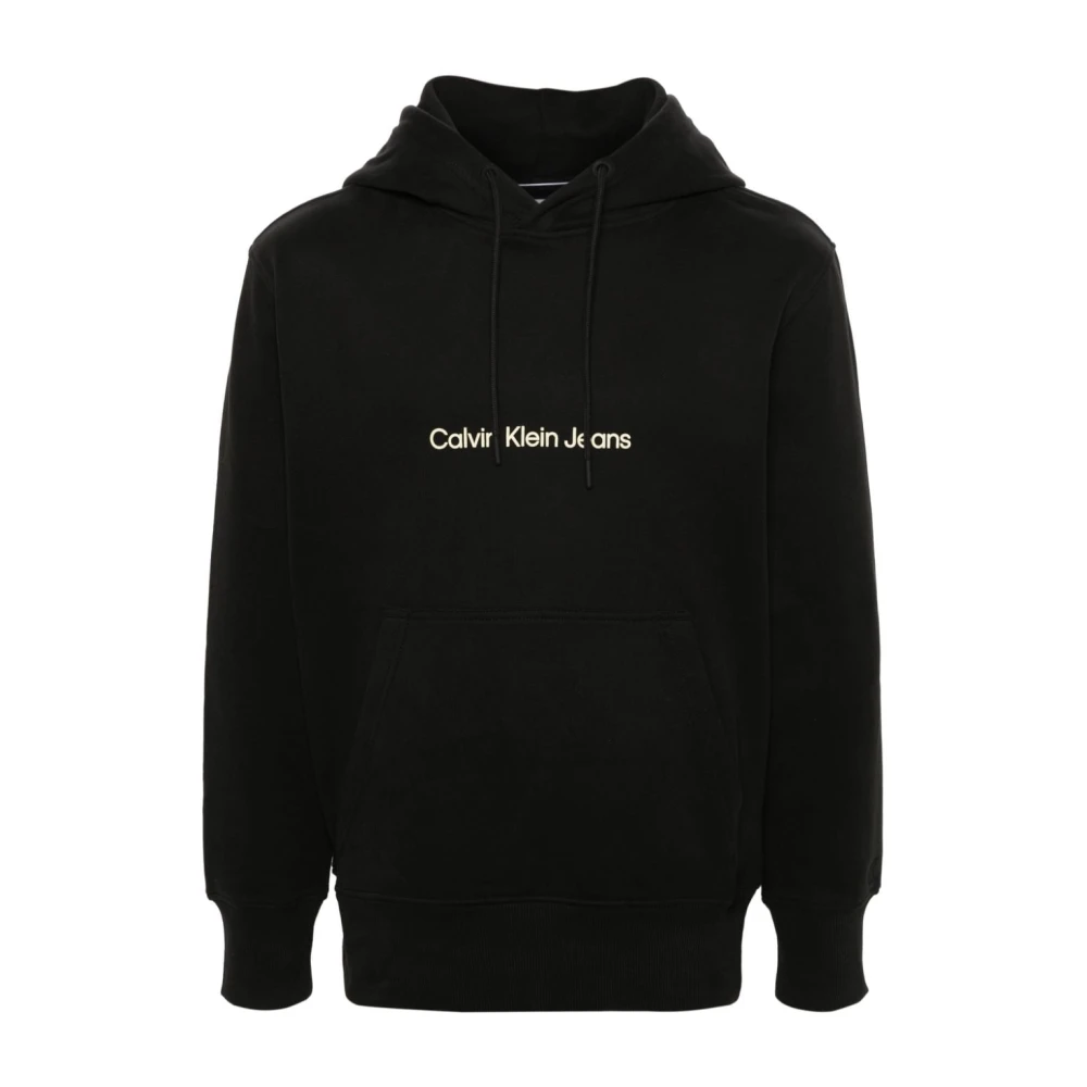 Calvin Klein Jeans Hoodie met labelprint model 'SQUARE FREQUENCY'