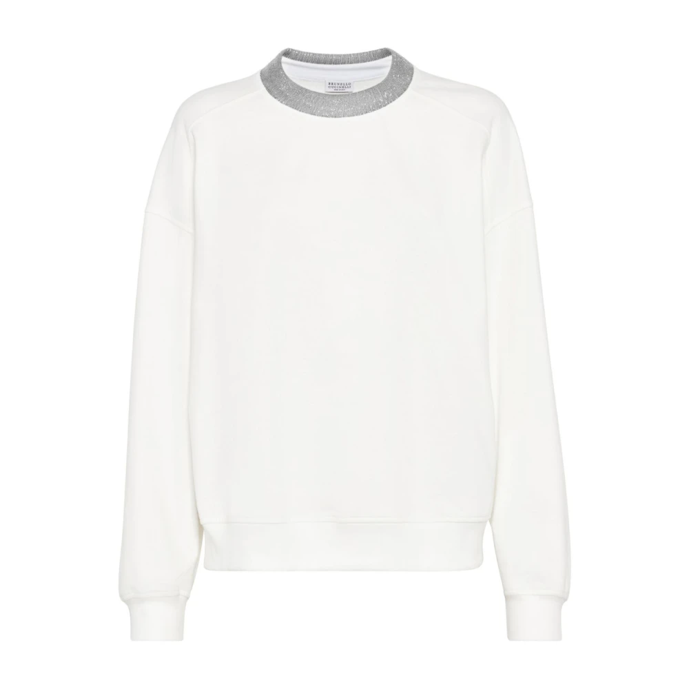 BRUNELLO CUCINELLI Beige Sweaters voor Mannen White Dames