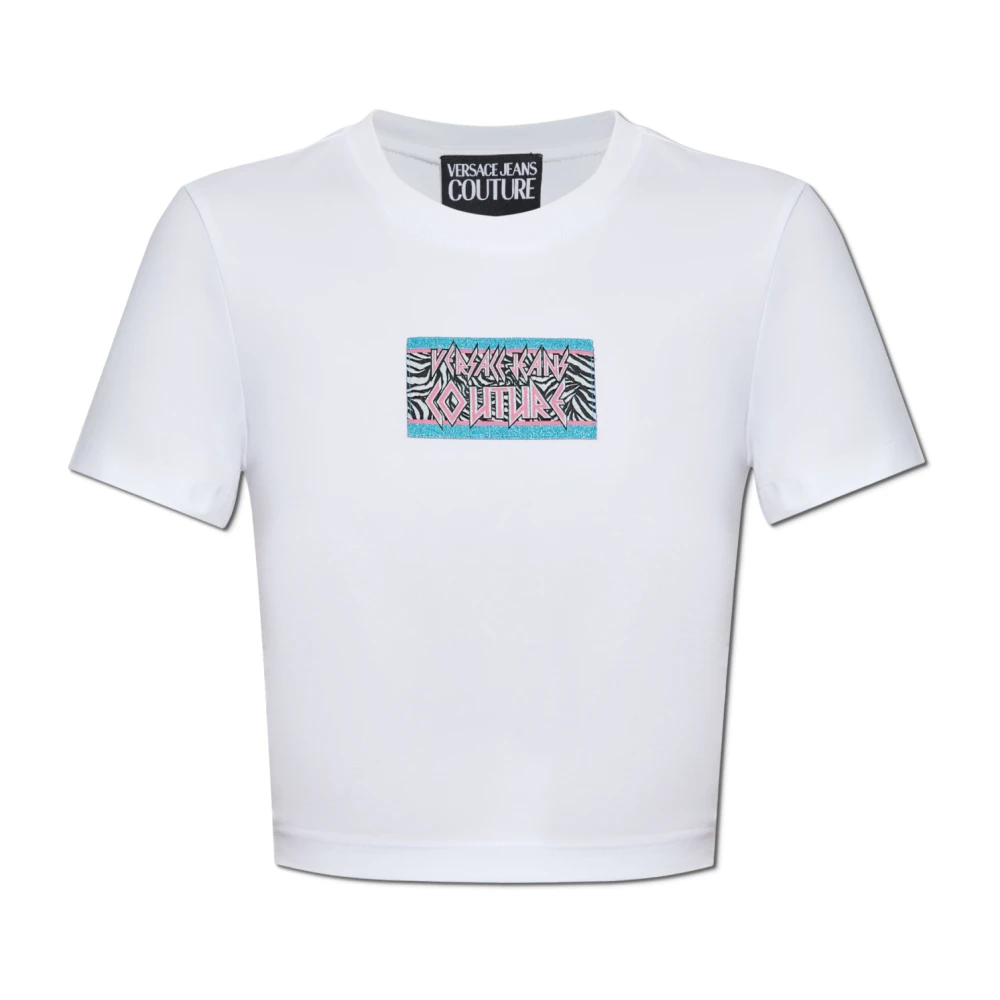Versace Jeans Couture Bedrukt T-shirt White Dames