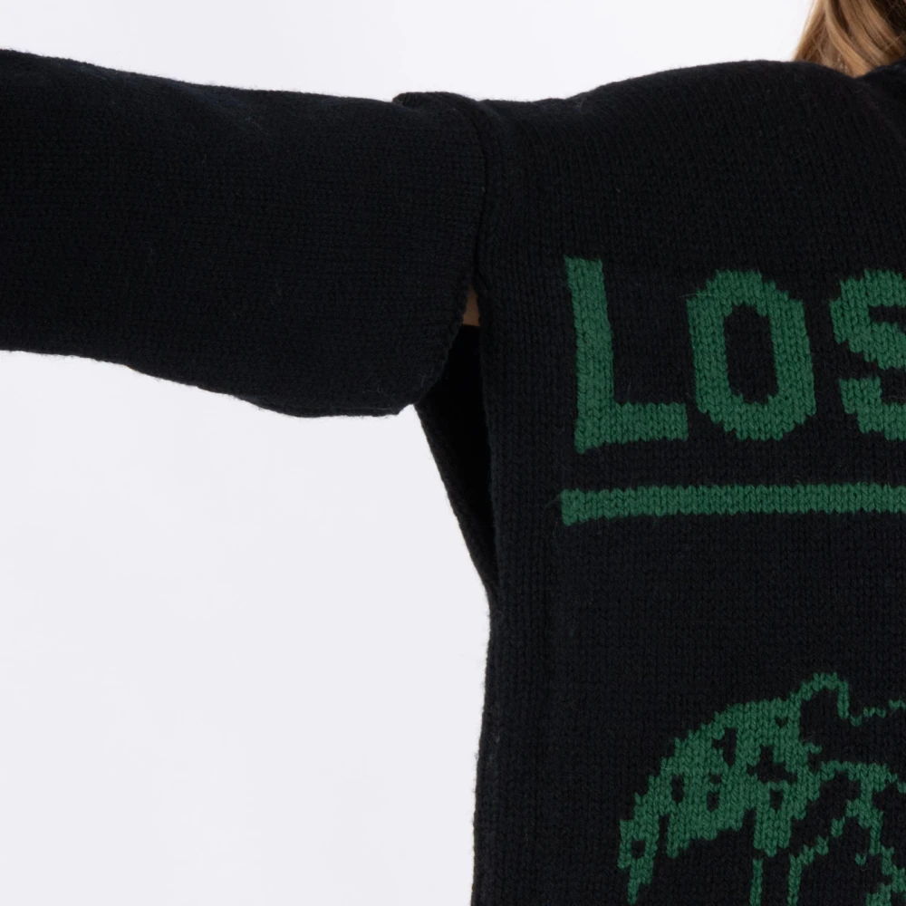 MM6 Maison Margiela Zwarte wollen trui gemaakt in Italië Black Dames