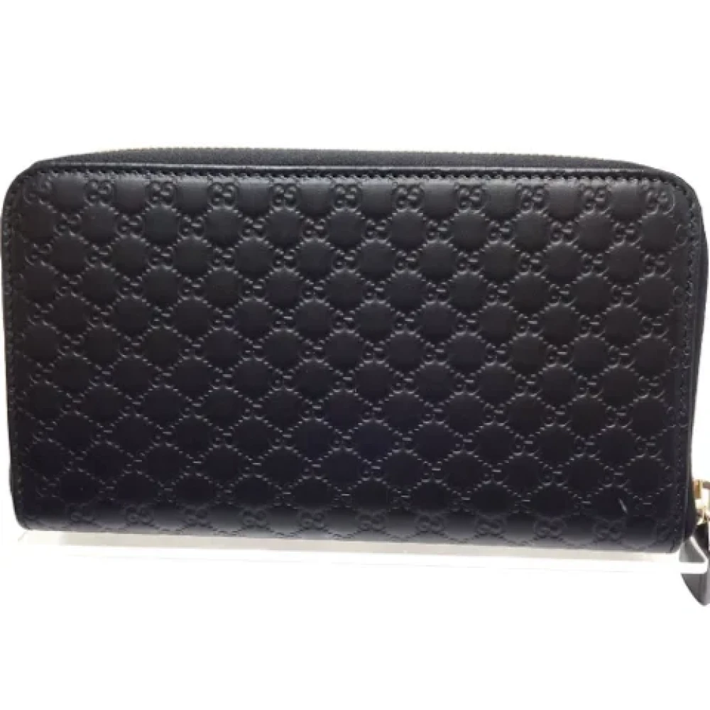 Gucci Vintage Pre-owned Leather wallets Black Dames