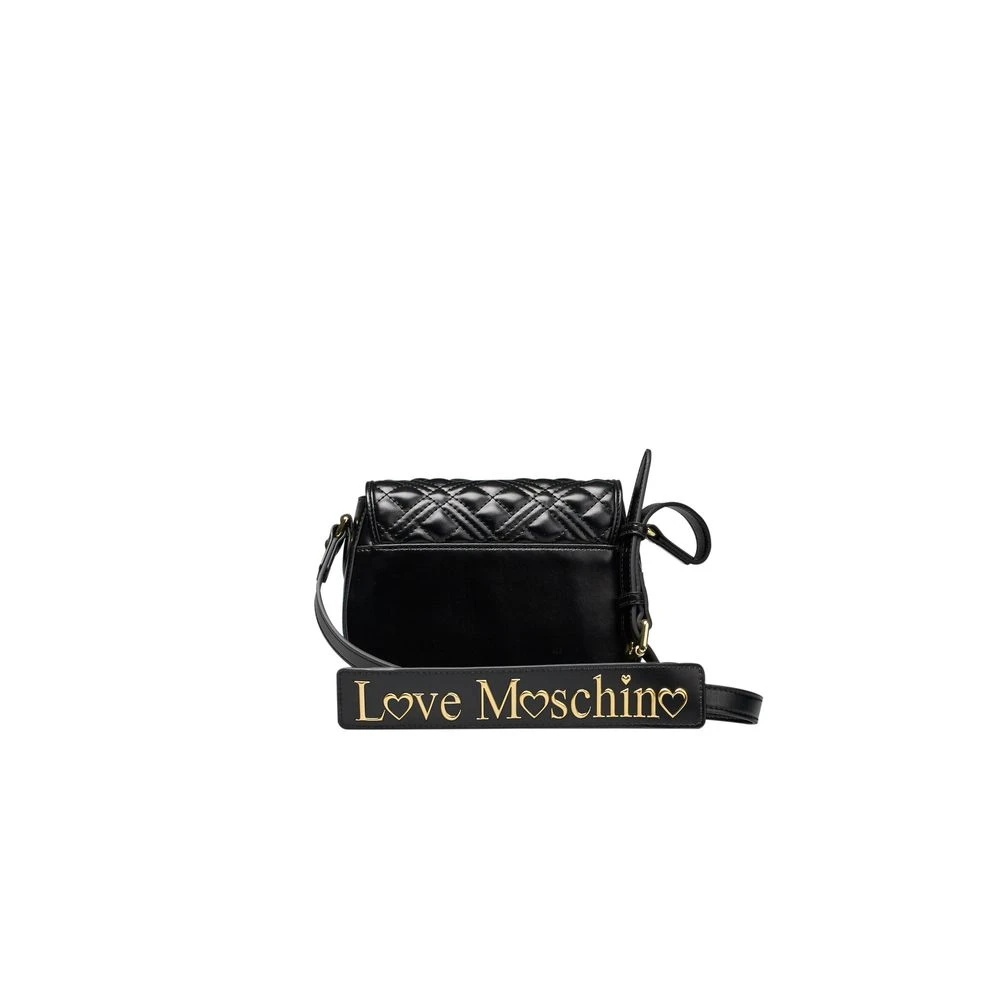 Love Moschino Elegante Crossbody Tas in Zwart Polyethyleen Black Dames
