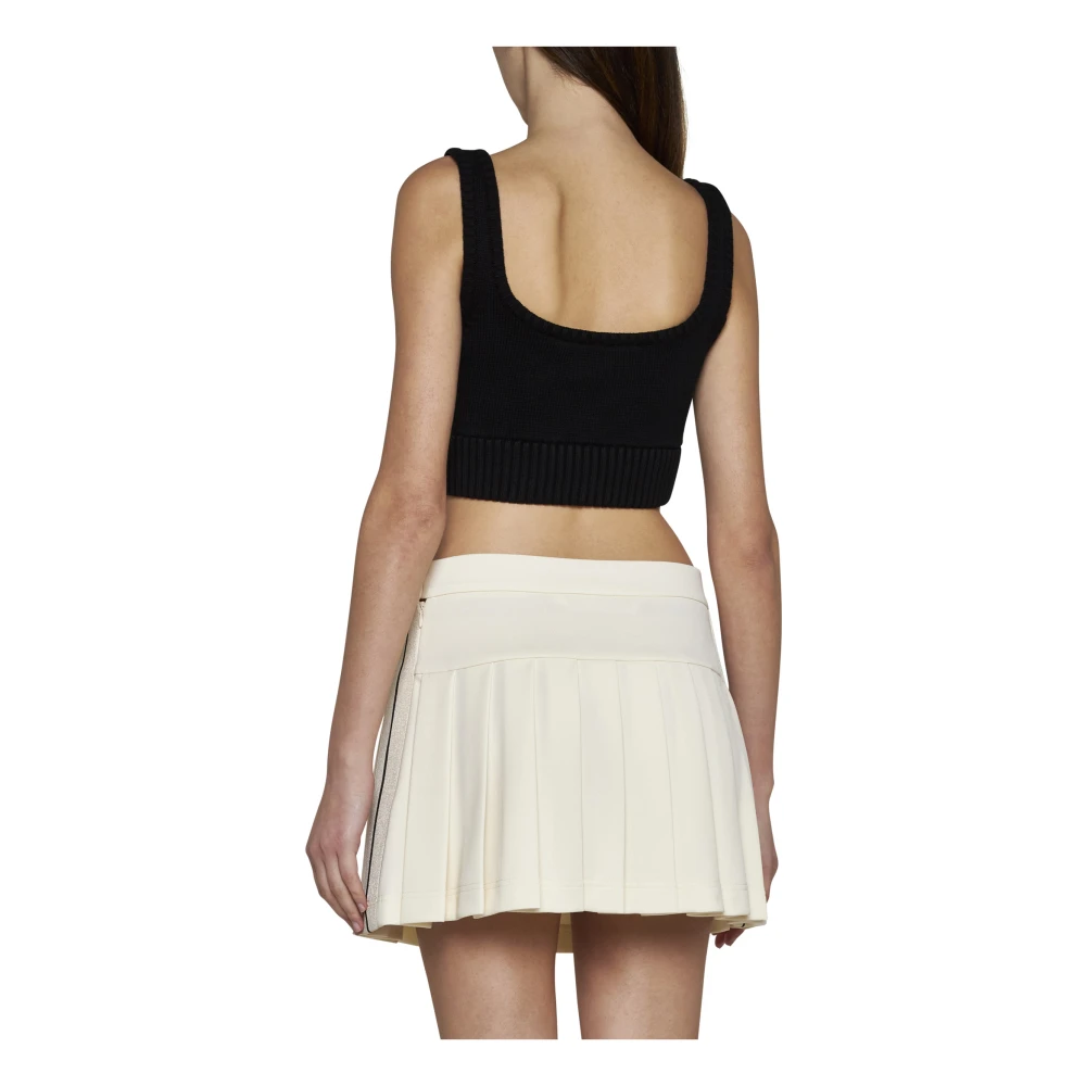 Palm Angels Klassieke Logo Gebreide Top Black Dames