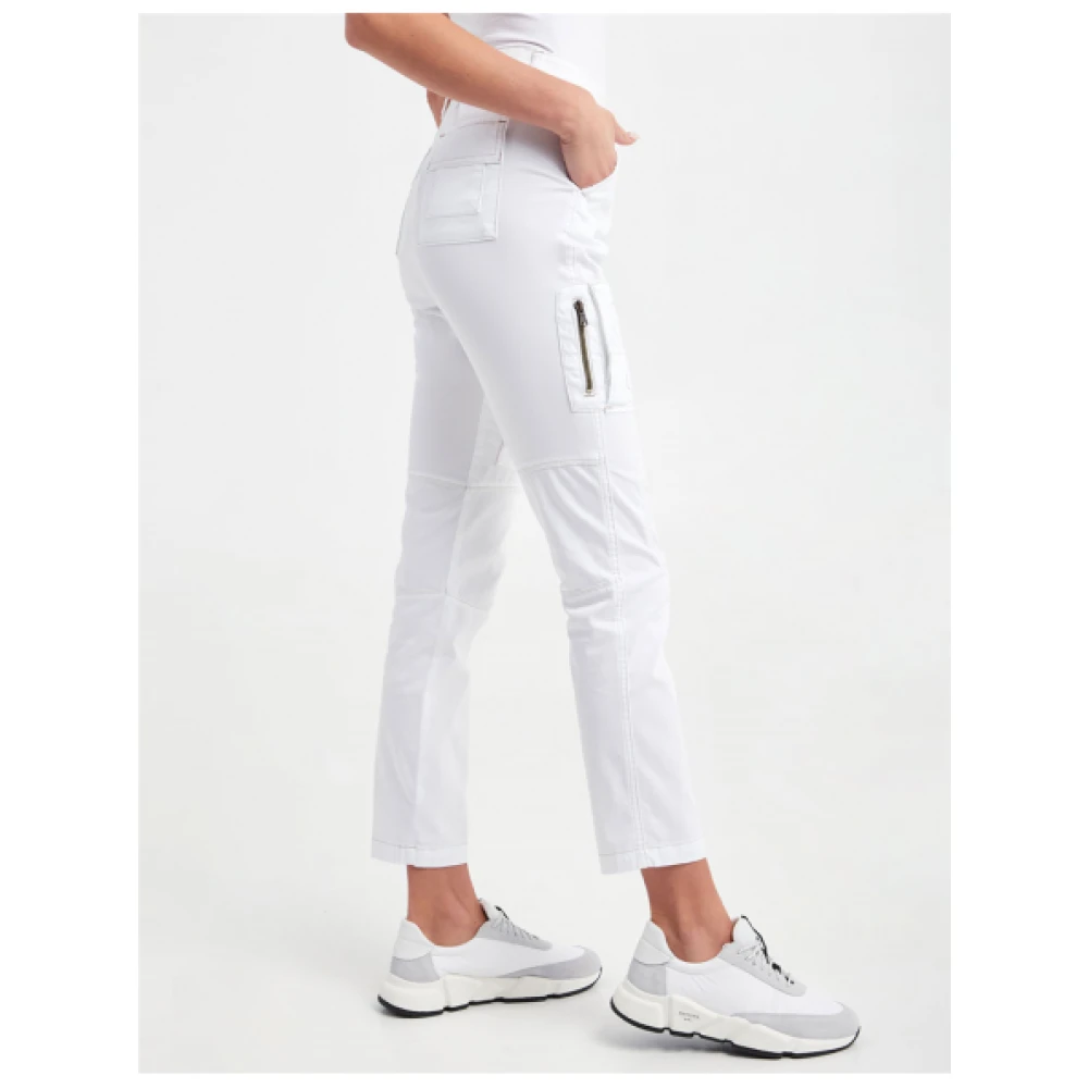 aeronautica militare Cropped Trousers White Dames