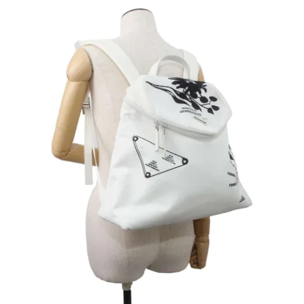 Prada Vintage Pre-owned Nylon handbags White Dames