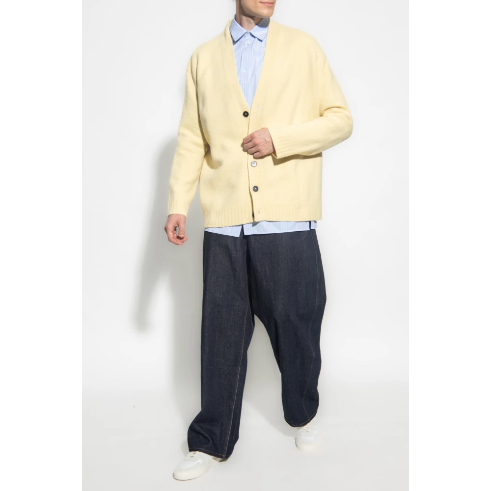 Jil Sander Katoenen shirt met logo Blue Heren