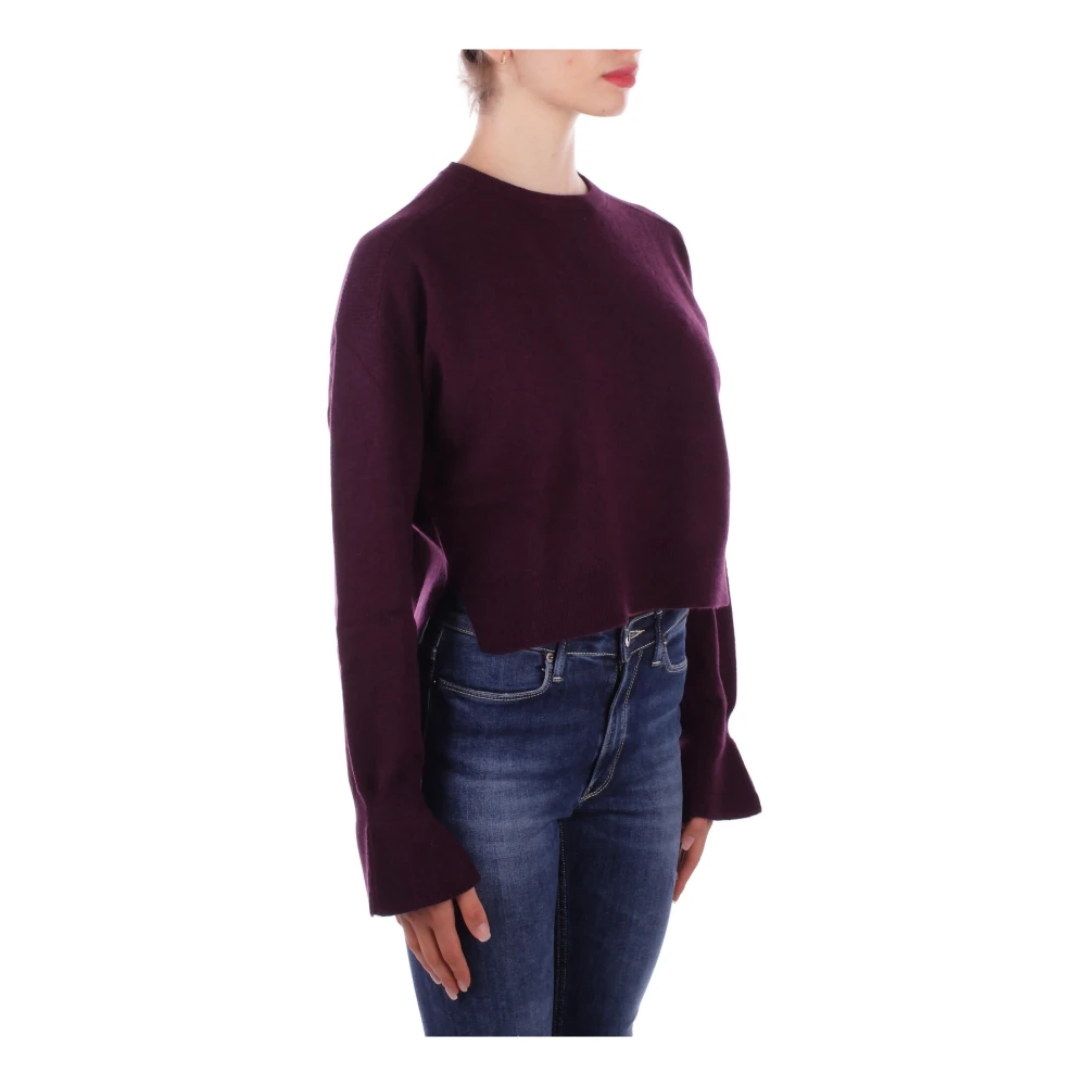 Liu Jo Logo Front Sweaters Collection 1 Purple Dames