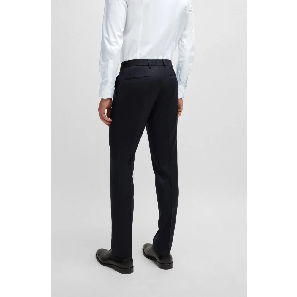 Hugo Boss Elegante Slim-fit Broek Blue Heren