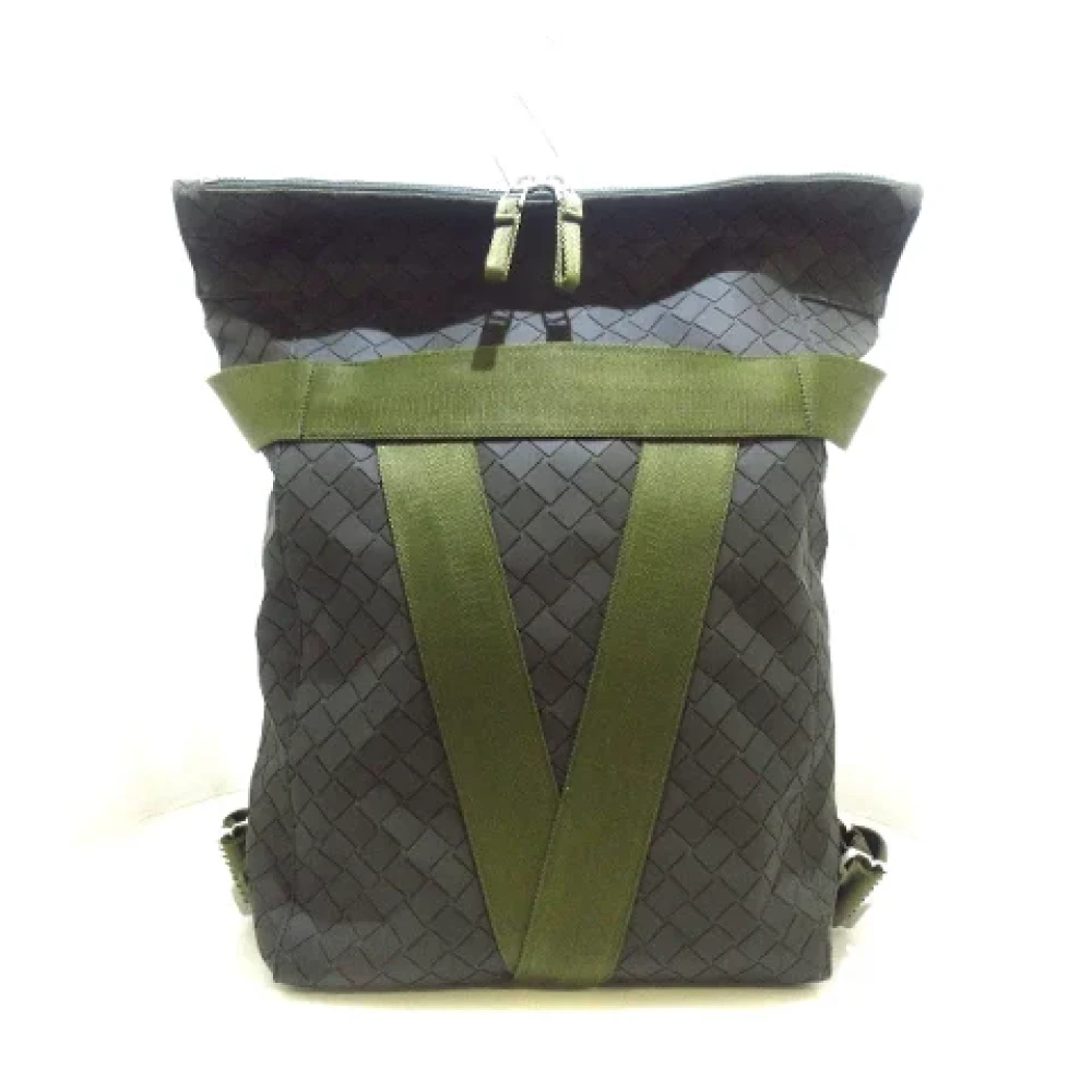 Bottega Veneta Vintage Pre-owned Canvas backpacks Green Dames