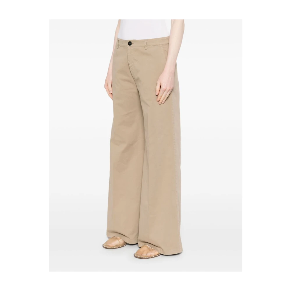 Forte Taupe Bruine Broek met Zakken Beige Dames