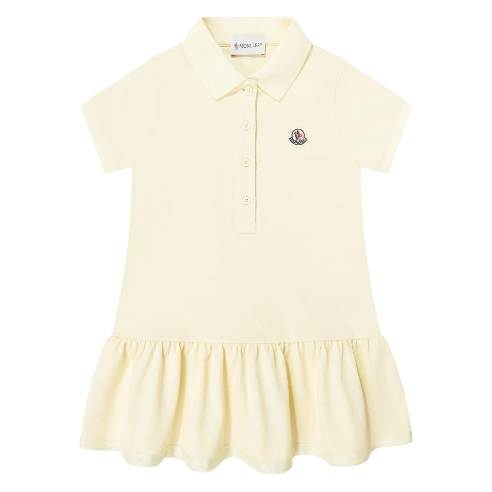 Moncler Girls Yellow Dresses, 12 Y, Logo Polo Dress