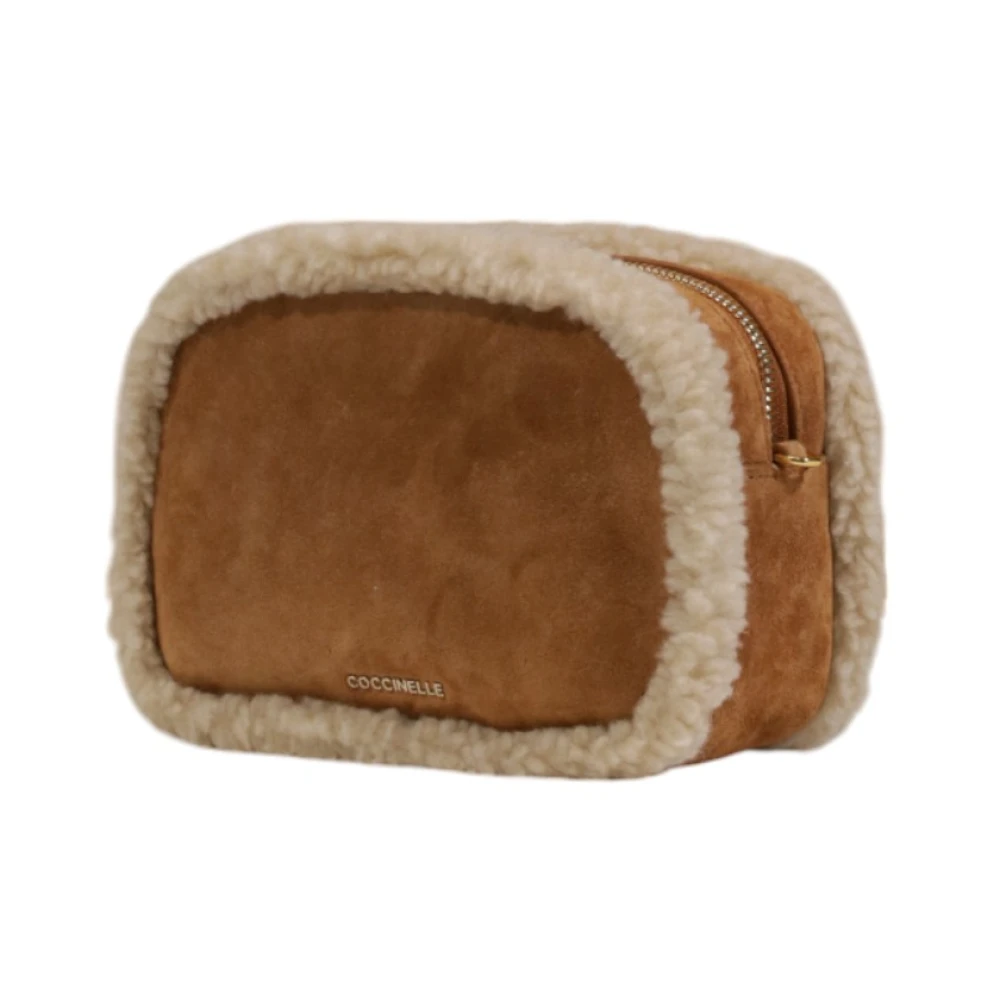 Coccinelle Shearling Eco Tas Herfst Winter Collectie Brown Dames