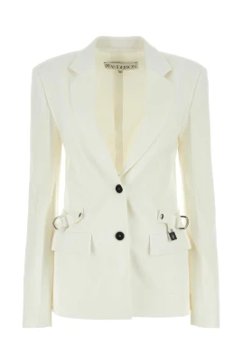 Sofistikerad vit stretchblazer