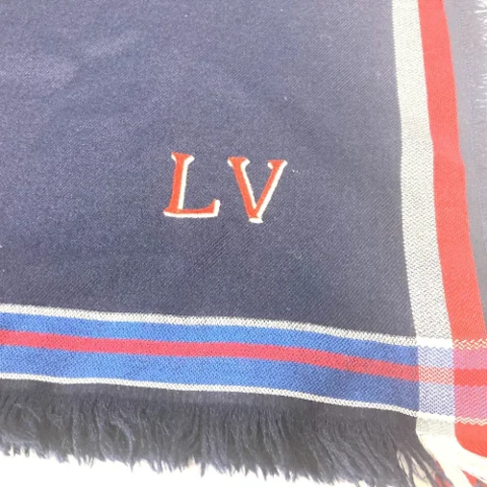 Louis Vuitton Vintage Pre-owned Silk scarves Blue Dames