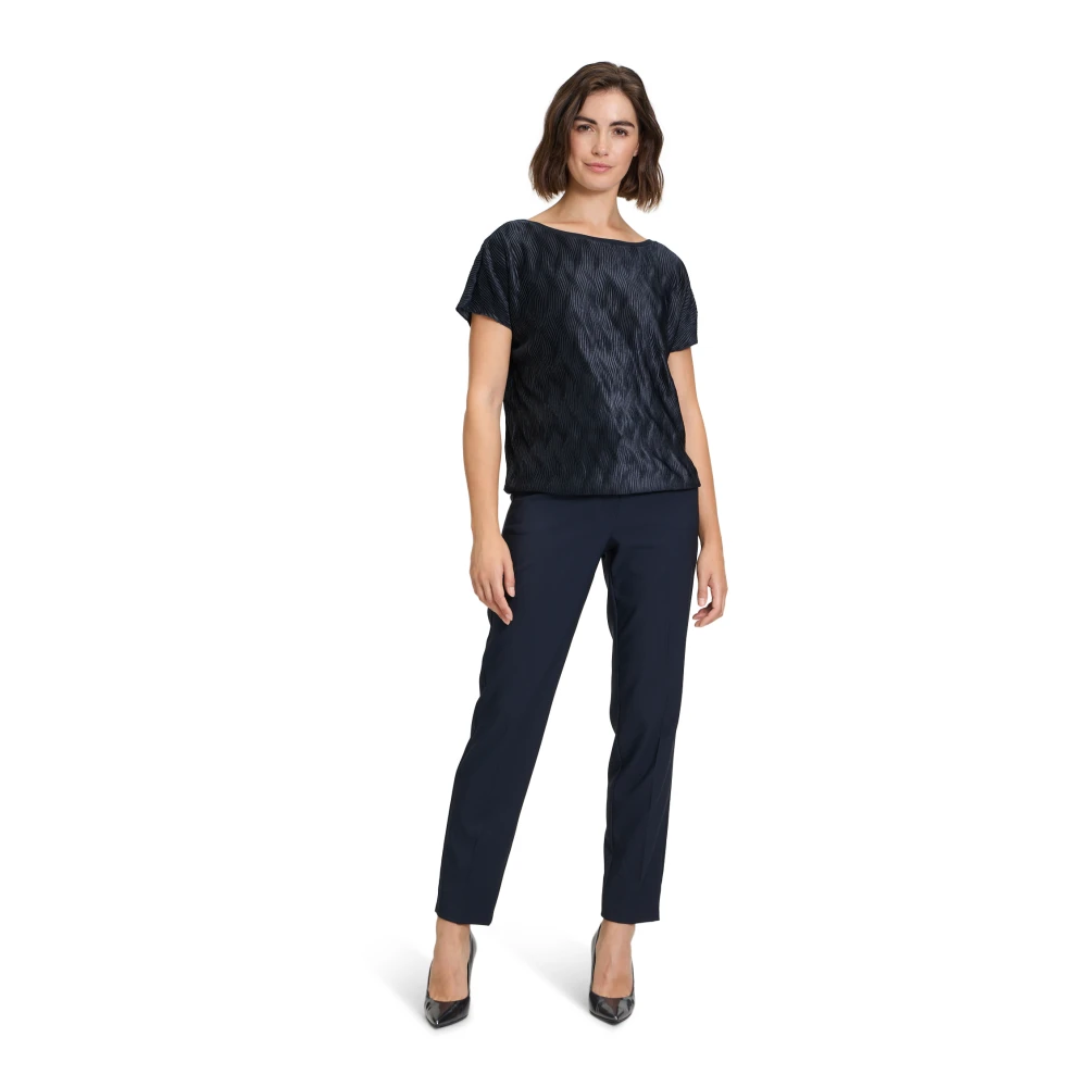 Betty Barclay Gestructureerd Shirt met Boothals Blue Dames