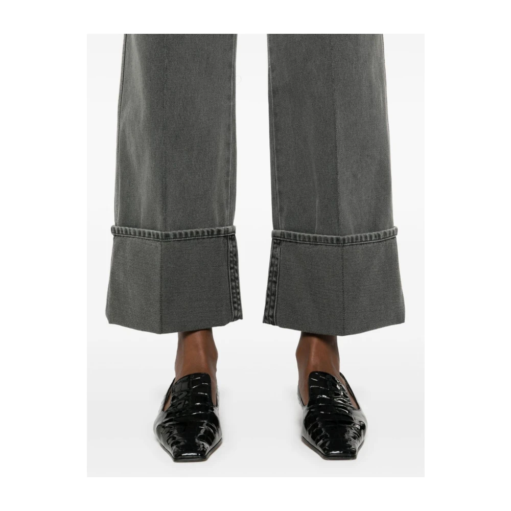 Patou Grijze Denim Wijde Pijp Jeans Gray Dames