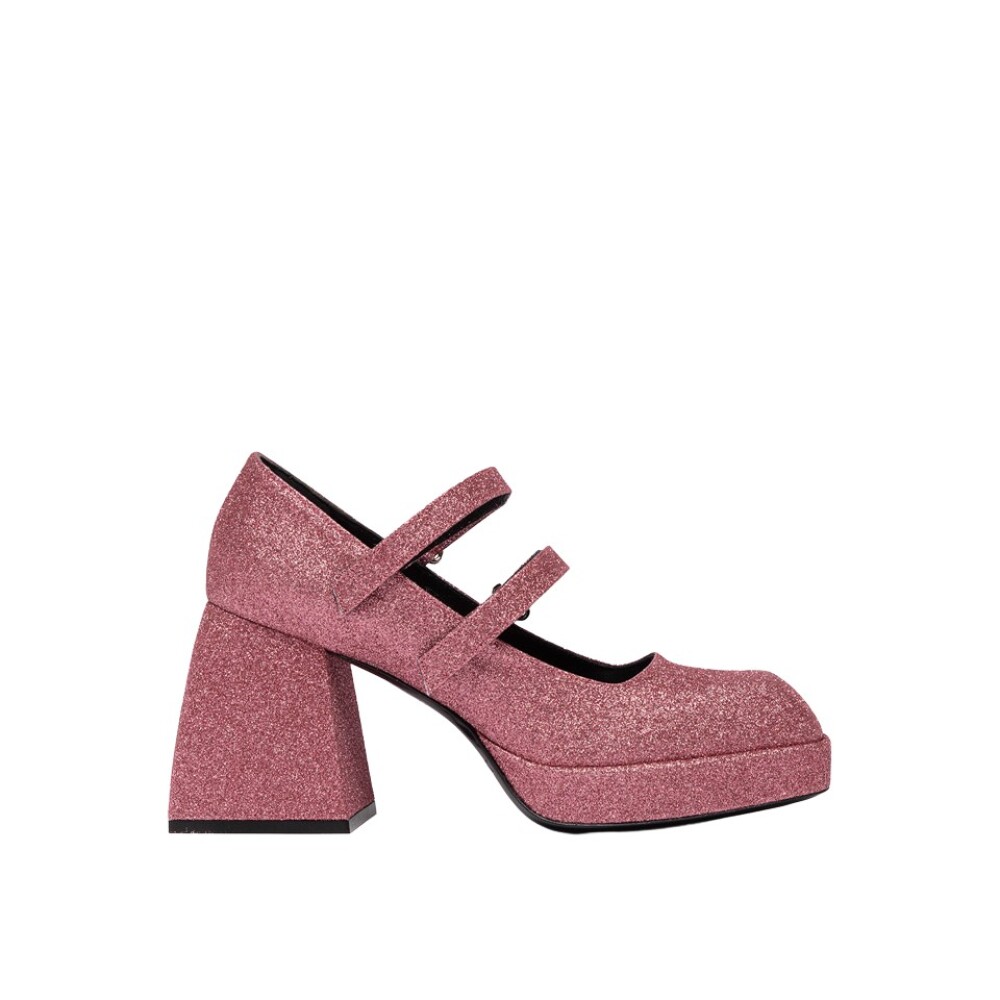 Scarpe tacco store glitter rosa