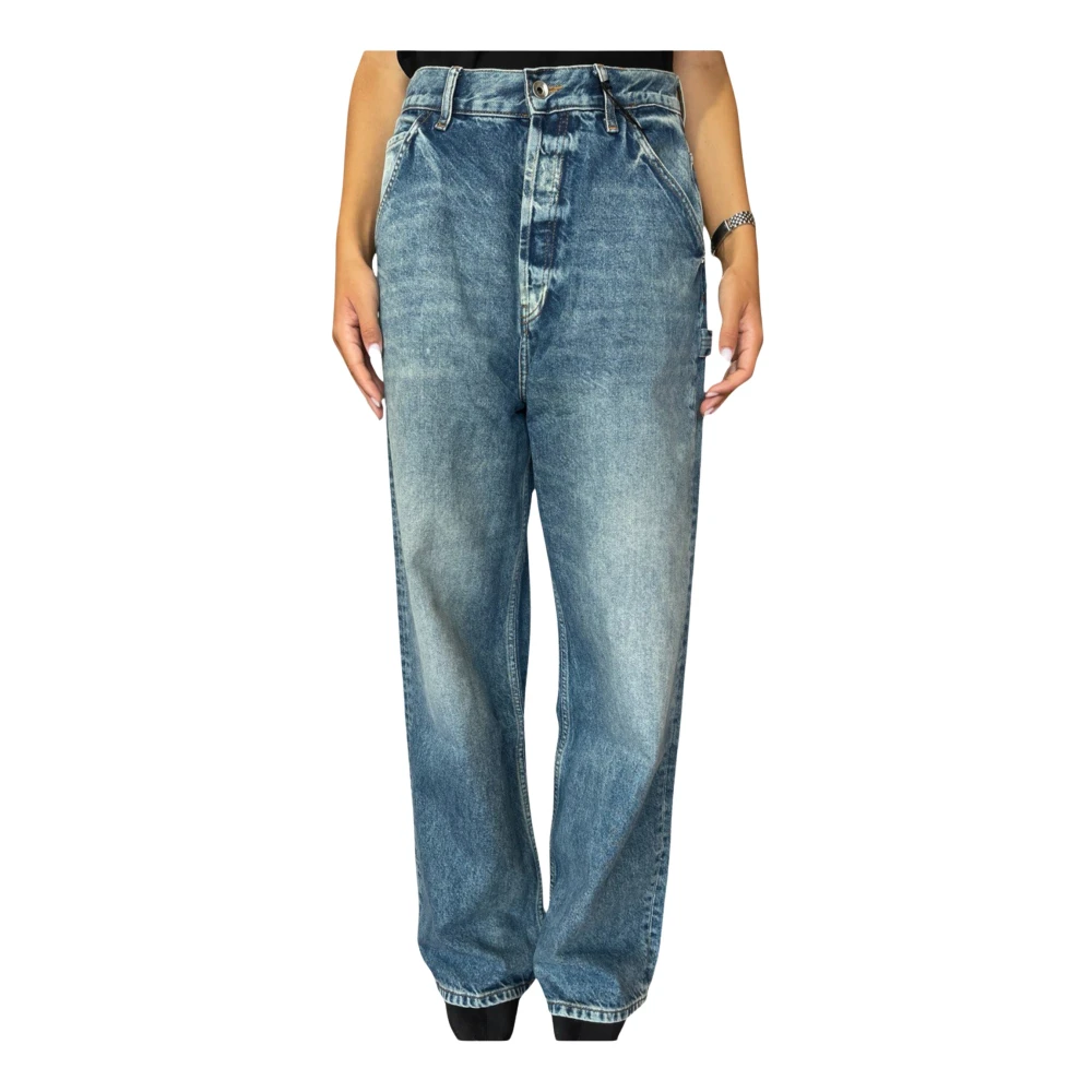 PATRIZIA PEPE Hoge Taille Wijde Pasvorm Jeans Blue Dames