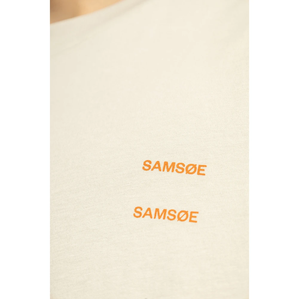 Samsøe T-shirt 'Joel' Beige Heren