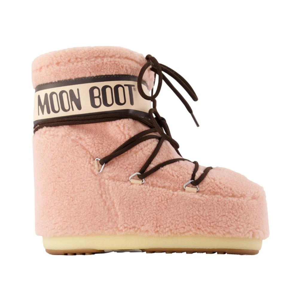 Moon Boot , Winter Boots, Female, Pink, 3 Uk, Icon Low Fleece Boots - Image 4