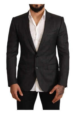 Elegant Martini Blazer i Grått Rutigt