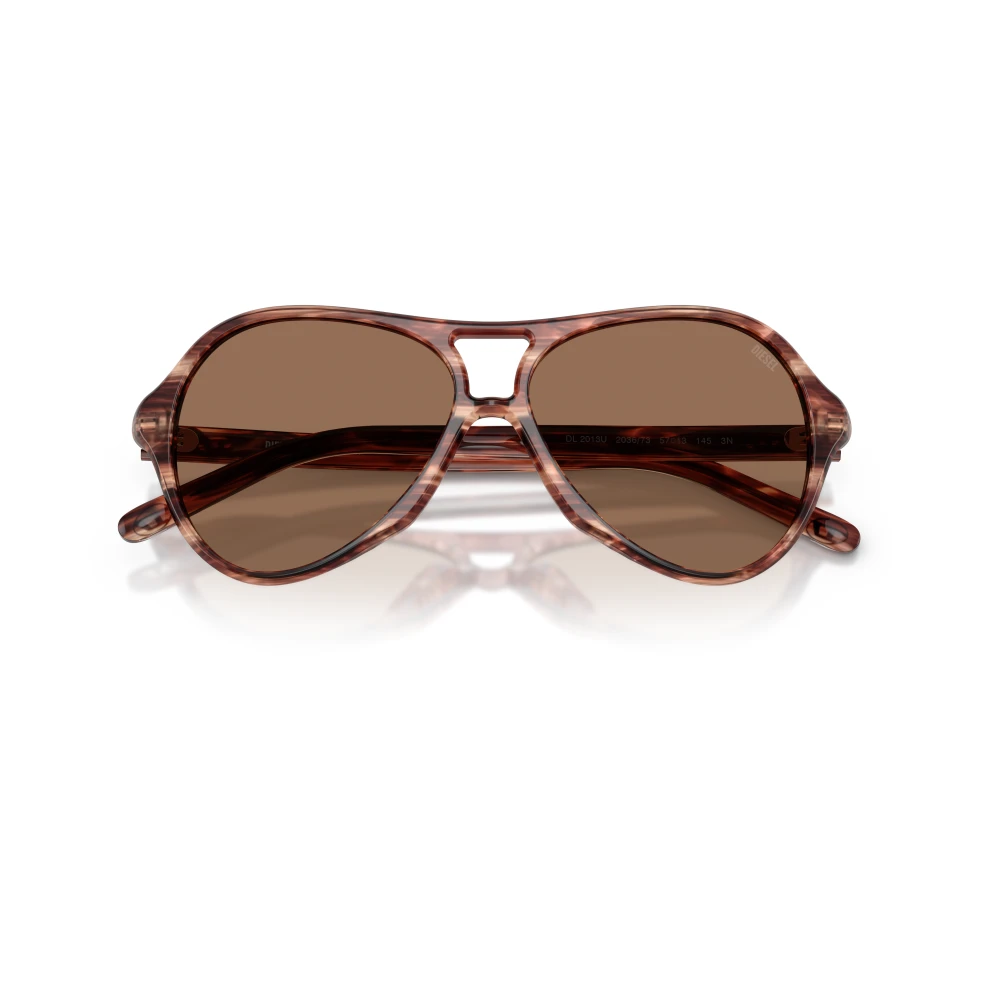Diesel Unisex Brown Sunglasses, 57 Mm, Occhiali Da Sole