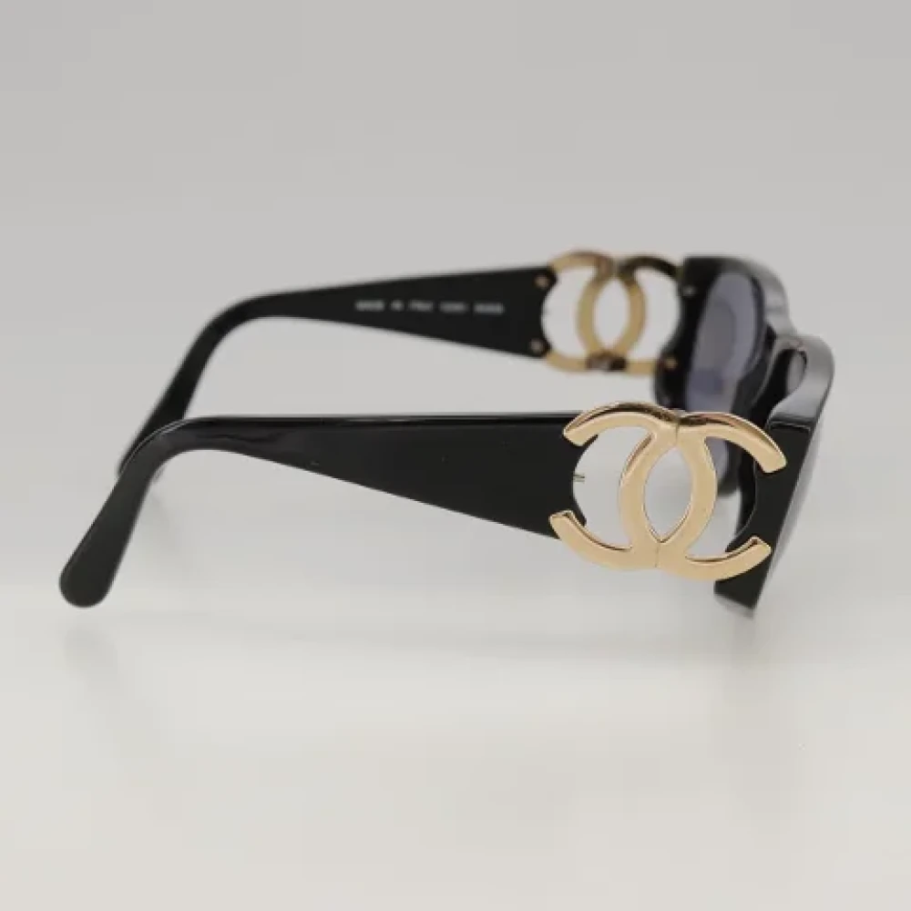 Chanel Vintage Pre-owned Plastic sunglasses Black Dames