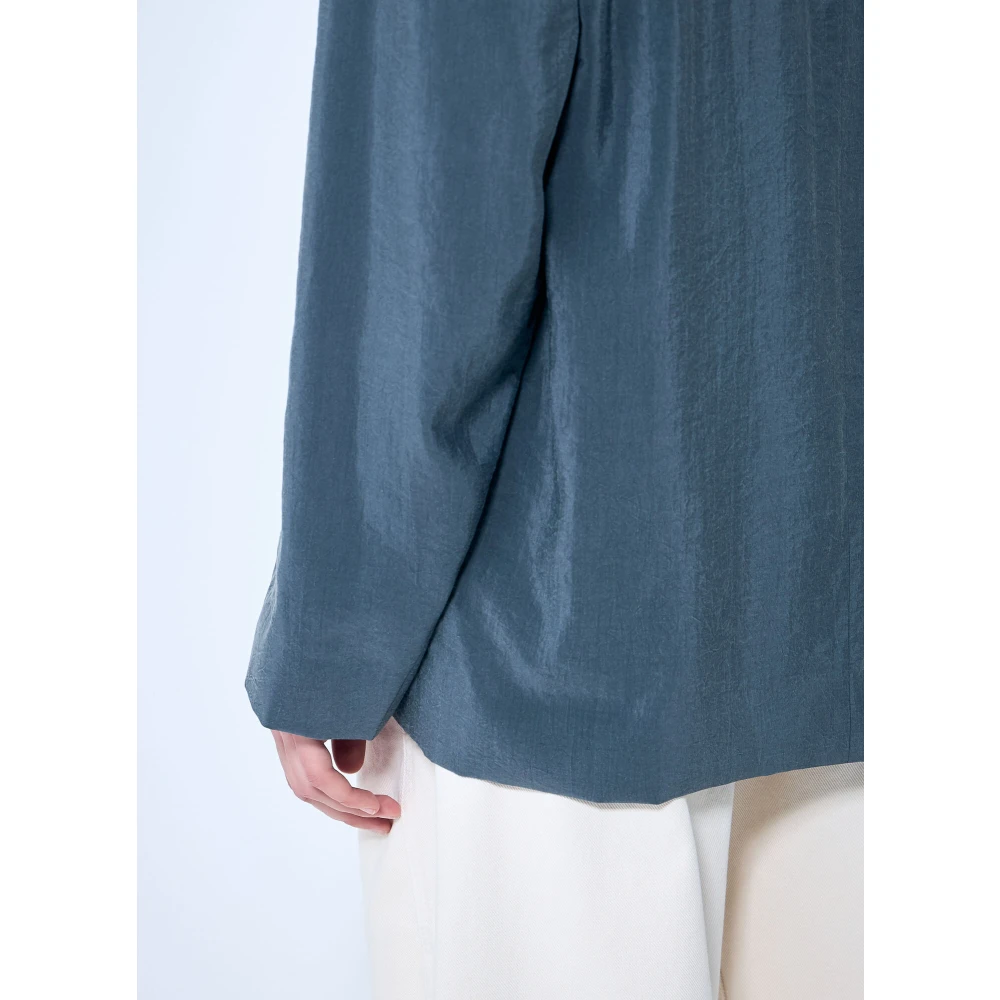 Lemaire Lichtgewicht Double-Breasted Blazer Gray Dames