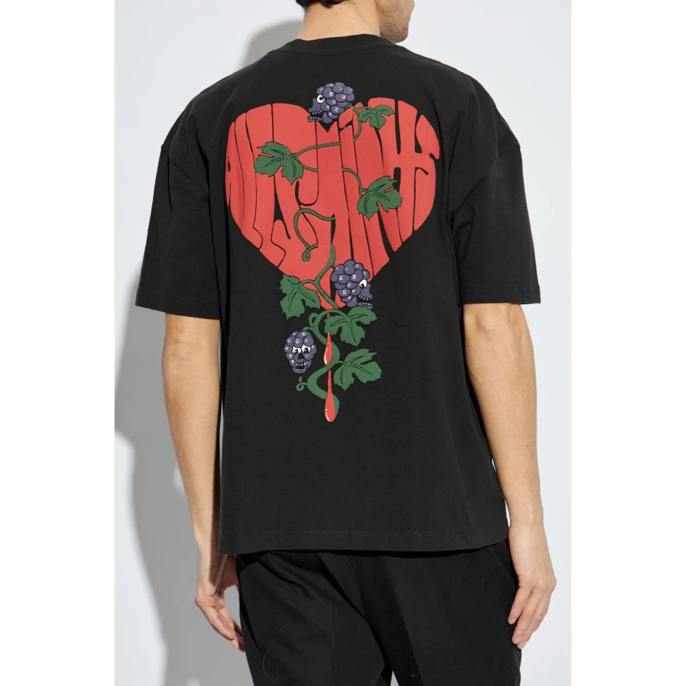 AllSaints Oversized 'Sown' T-shirt Black Heren