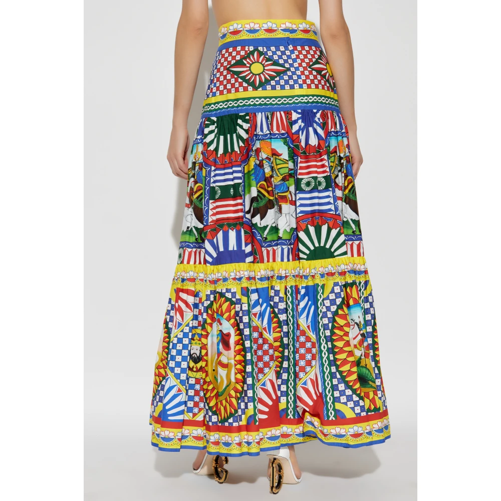 Dolce & Gabbana Rok met Carretto-print Multicolor Dames