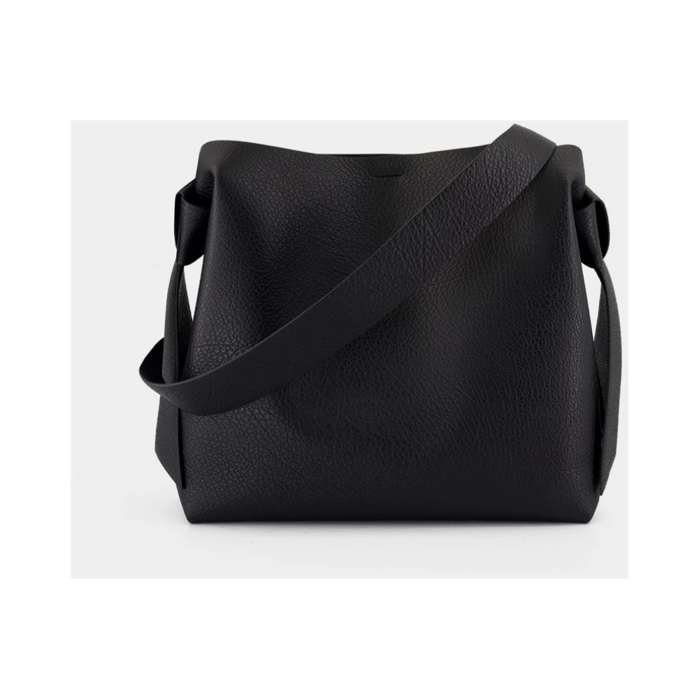 Acne Studios Zwarte leren schoudertas Musubi Black Dames