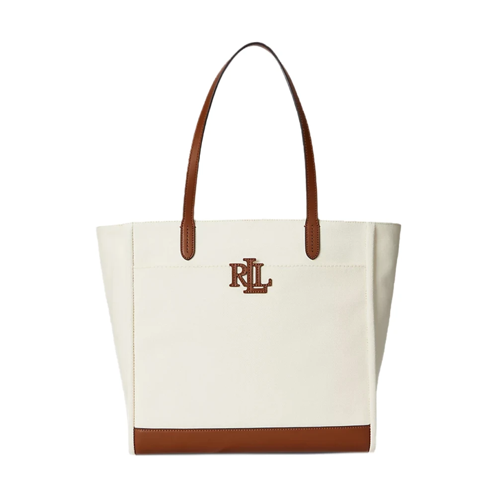 Ralph Lauren Women's Beige Shopping Bags, One Size, Cmryn Lg Tt-Tote-Large-Canvas/Ntrl Sm