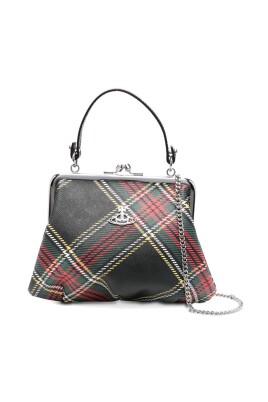 plaid-pattern-wallet-with-chain-strap
