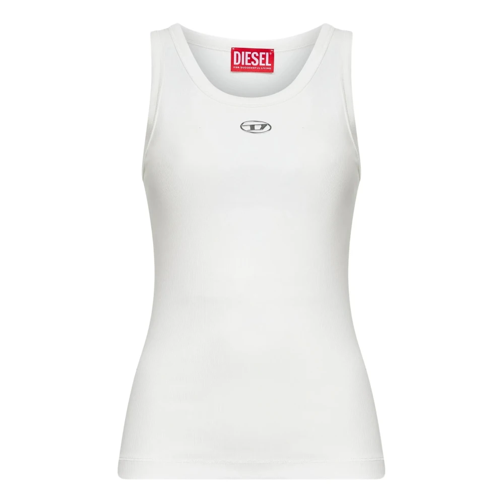 Diesel Women's White T-Anki-Od Top - Sleeveless Tops - S - Tops