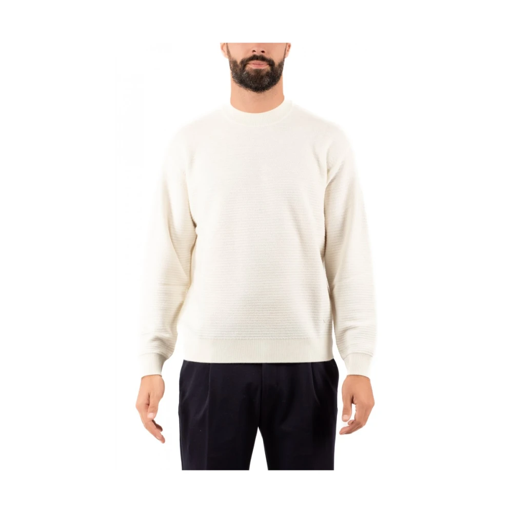 Emporio Armani Logo Front Sweater Room White Heren