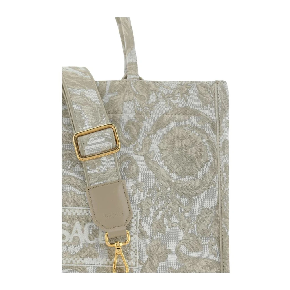 Versace Barocco Print Athena Handtas met Monogram Beige Dames