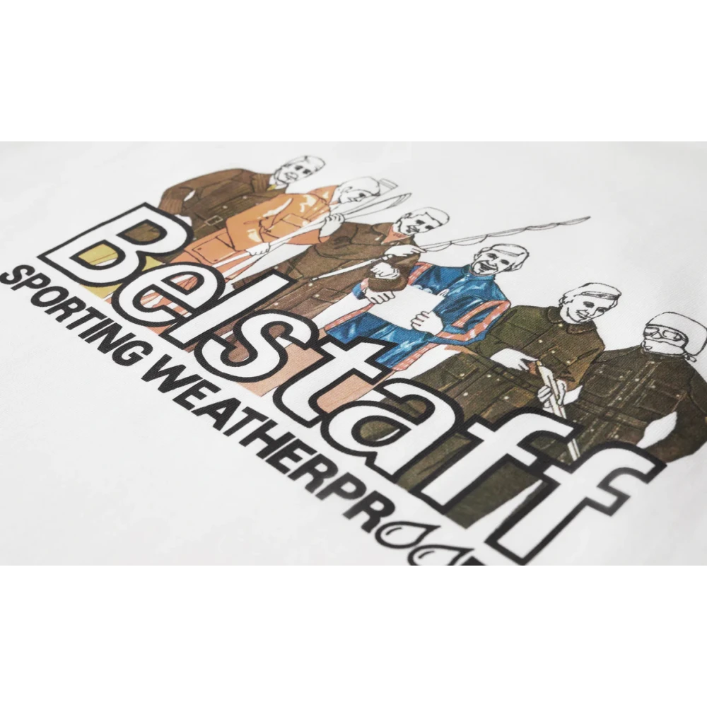Belstaff Grafische Print Tee Wit White Heren