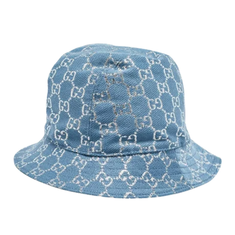 Gucci Vintage Pre-owned Canvas hats Blue Dames