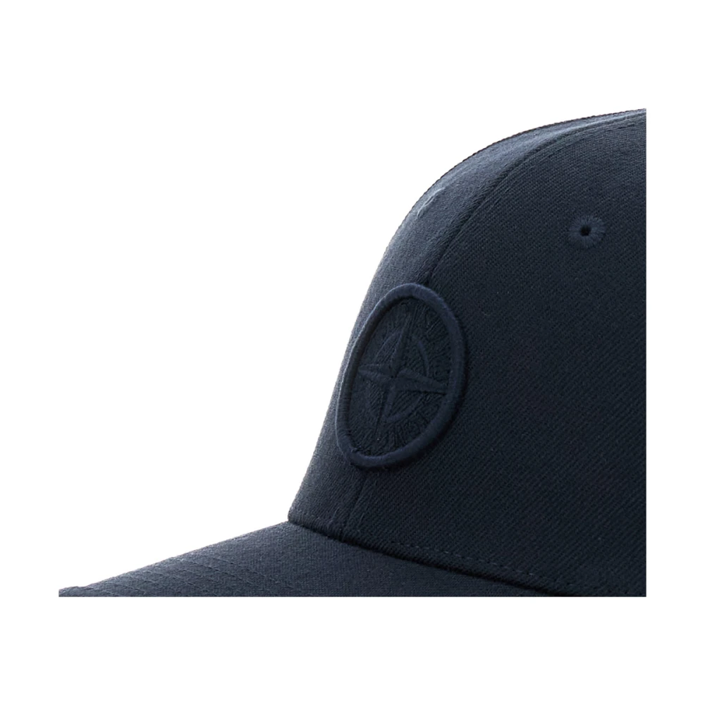 Stone Island Blauwe Baseballpet met Kompasslogo Blue Heren