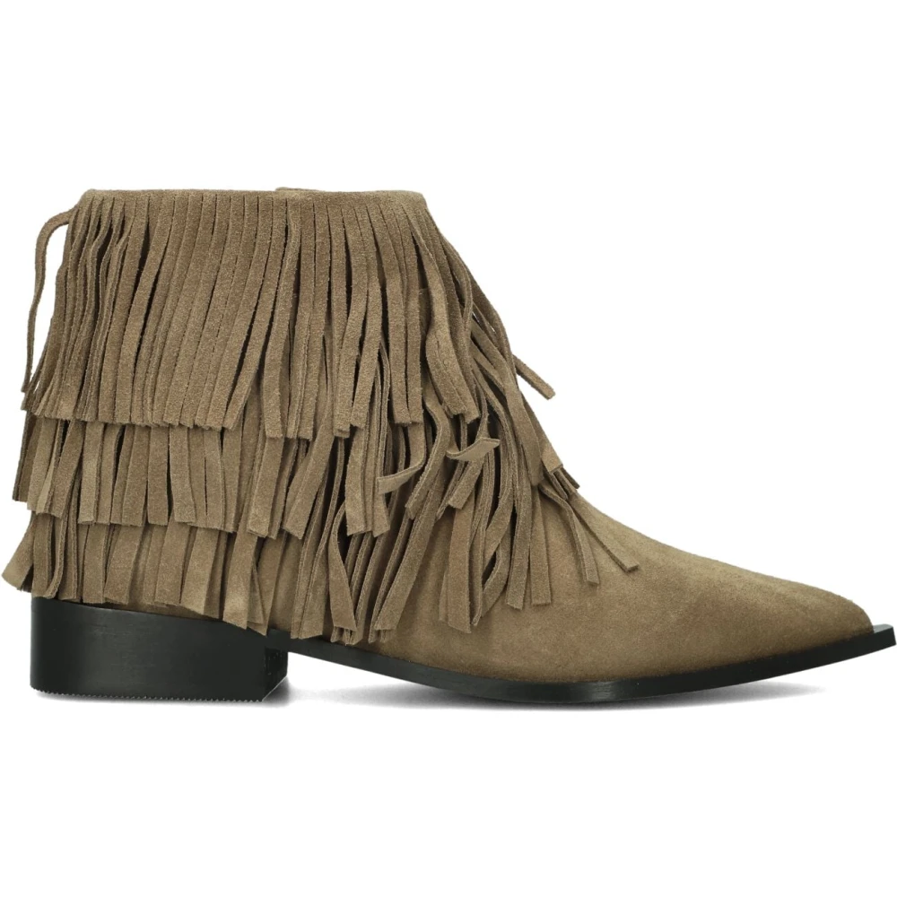 Toral Vrouw Bruin Schoenen Dames, 38 Eu, Suède, Fringed Enkellaarsjes Adele