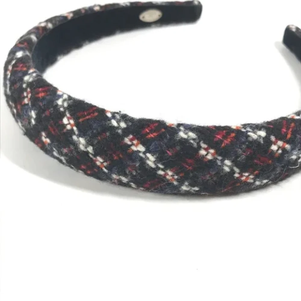 Chanel Vintage Pre-owned Fabric hair-accessories Black Dames